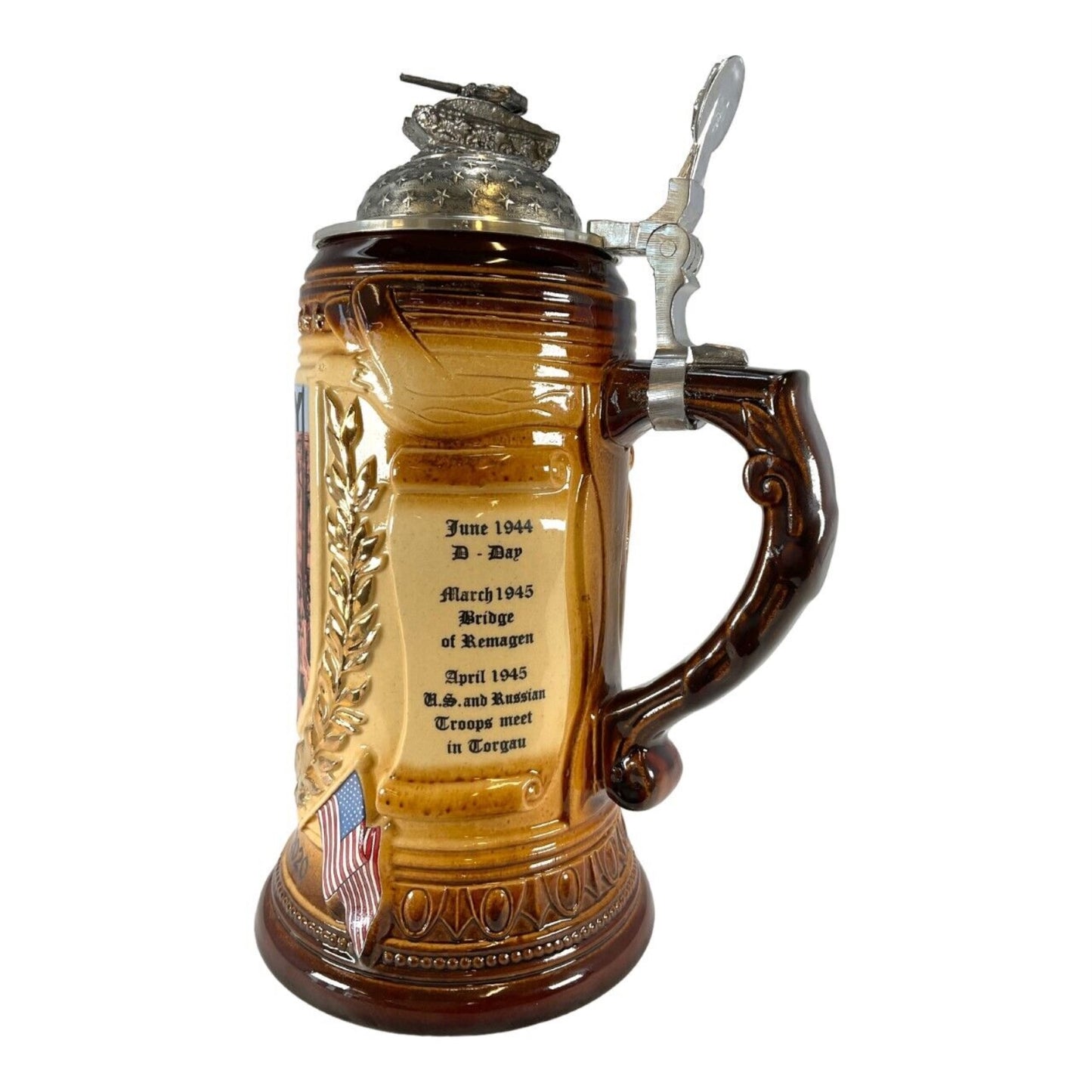 Pinnacle Peak Trading VE Day World War II 75th Anniversary LE German Stoneware Beer Stein .75L Germany by King Werks