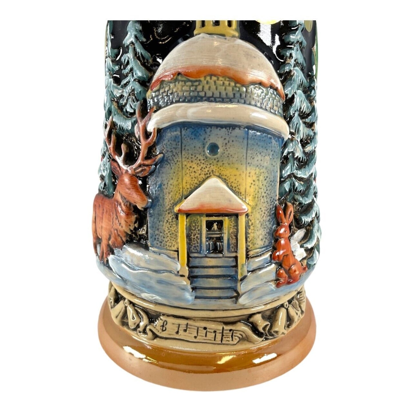 Pinnacle Peak Trading Silent Night Chapel Musical LE German Stoneware Christmas Beer Stein .5 L by King Werk