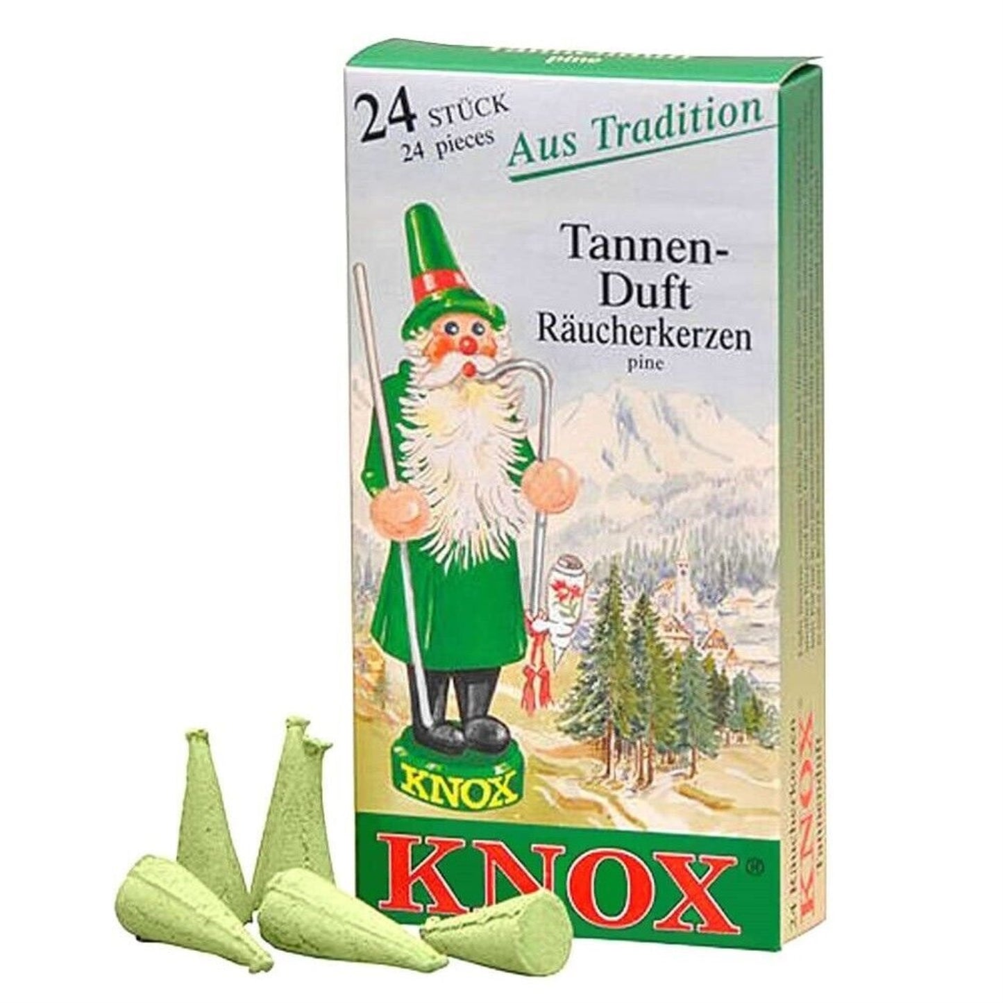 Knox Pine Scent German Incense Cones Made in Germany for German Smokers