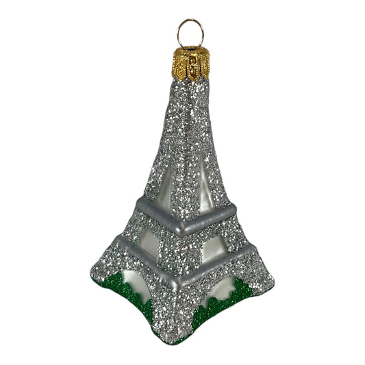 Pinnacle Peak Trading Eiffel Tower Paris France Mini Polish Glass Christmas Ornament Decoration 3 inch