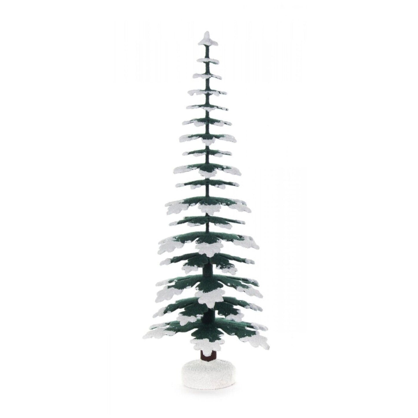 Pinnacle Peak Trading German Wood Snow Covered Spruce Tree Display Scenery 11.8 Inch