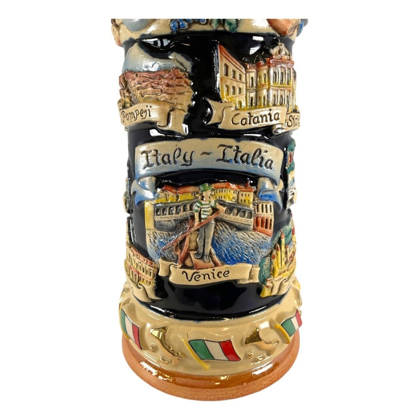 Pinnacle Peak Trading Italy Italia Panorama Relief LE German Stoneware Beer Stein .75 L Made Germany by King Werks