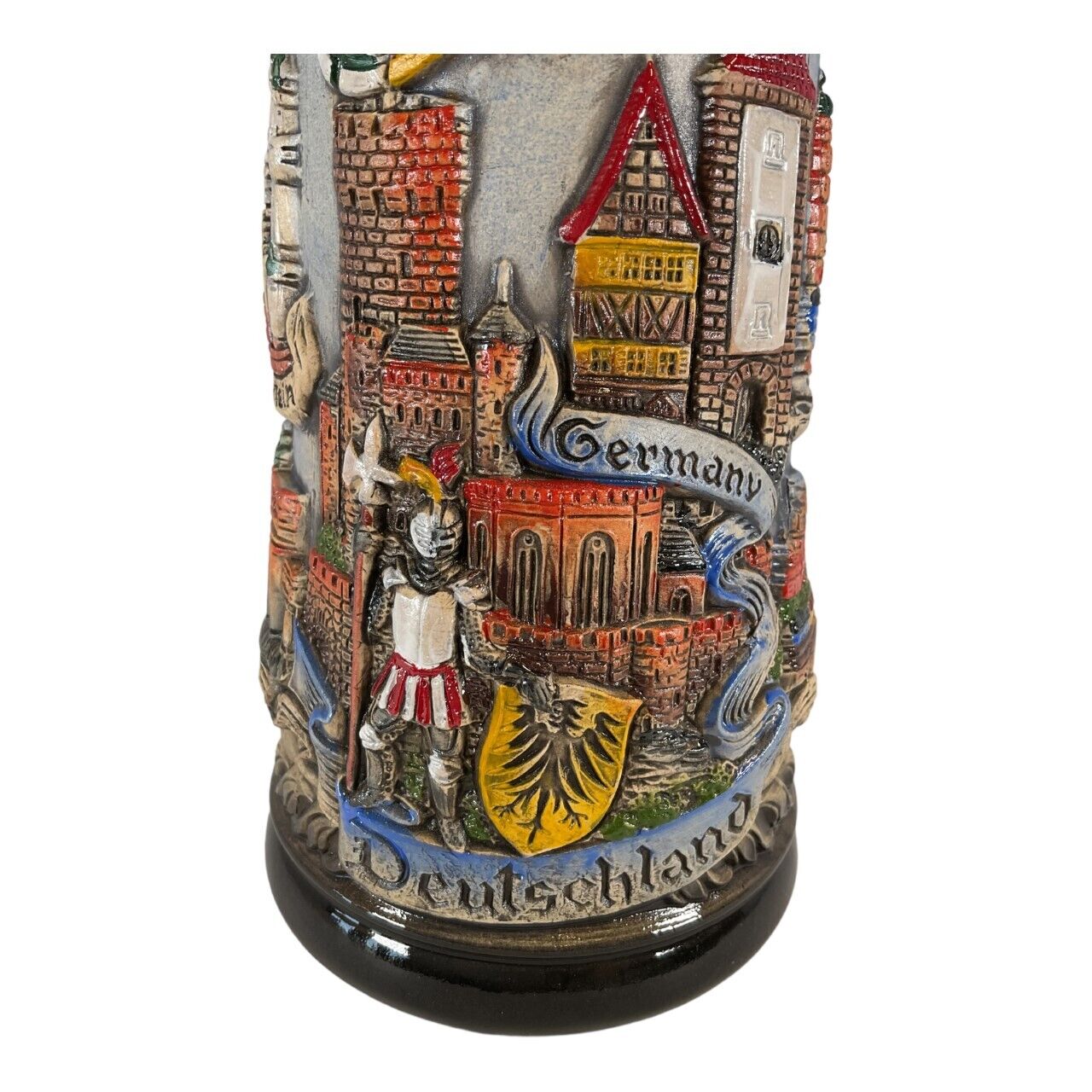 Deutschland Germany City Panorama Painted LE German Stoneware Beer Stein .5 L