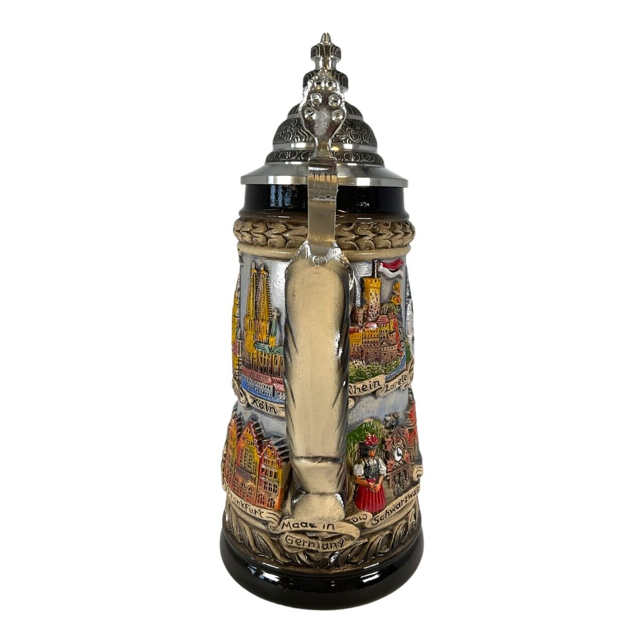 Deutschland Germany City Panorama Painted LE German Stoneware Beer Stein .5 L