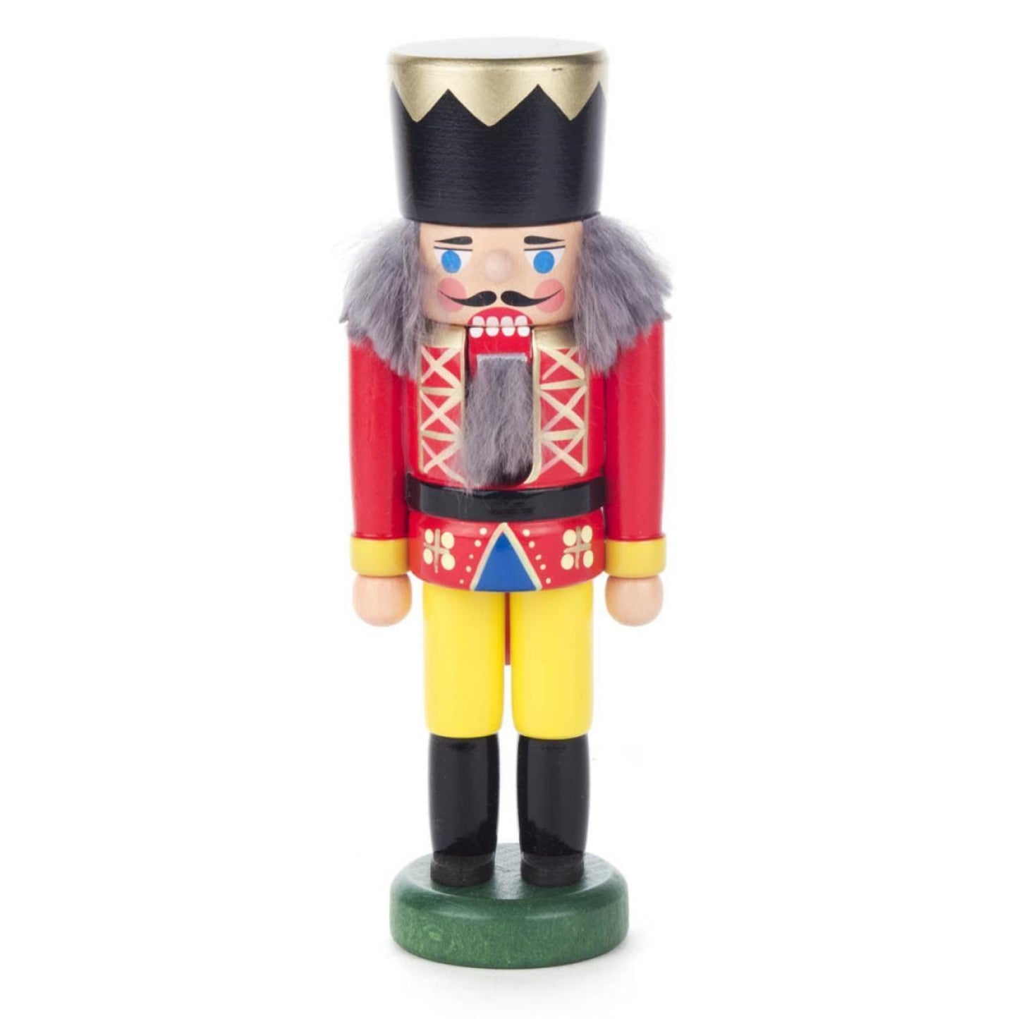 Pinnacle Peak Trading Red and Yellow King German Wood Miniature Christmas Nutcracker Decoration 5 Inch