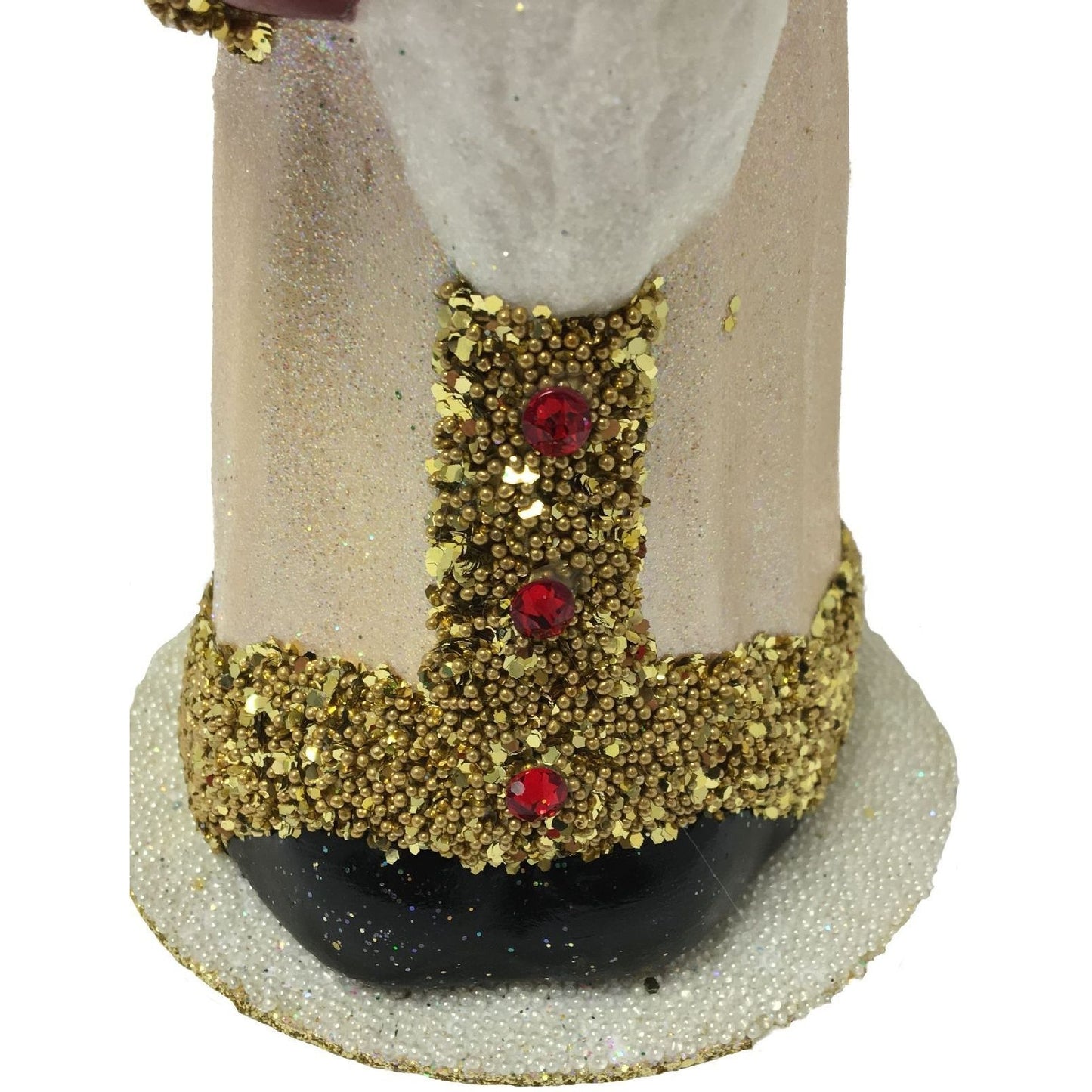 Ino Schaller Santa with Champagne Coat German Paper Mache Candy Container 10 Inch