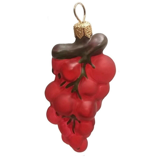 Pinnacle Peak Trading Red Currant Fruit Polish Blown Glass Christmas Ornament Holiday Decorations