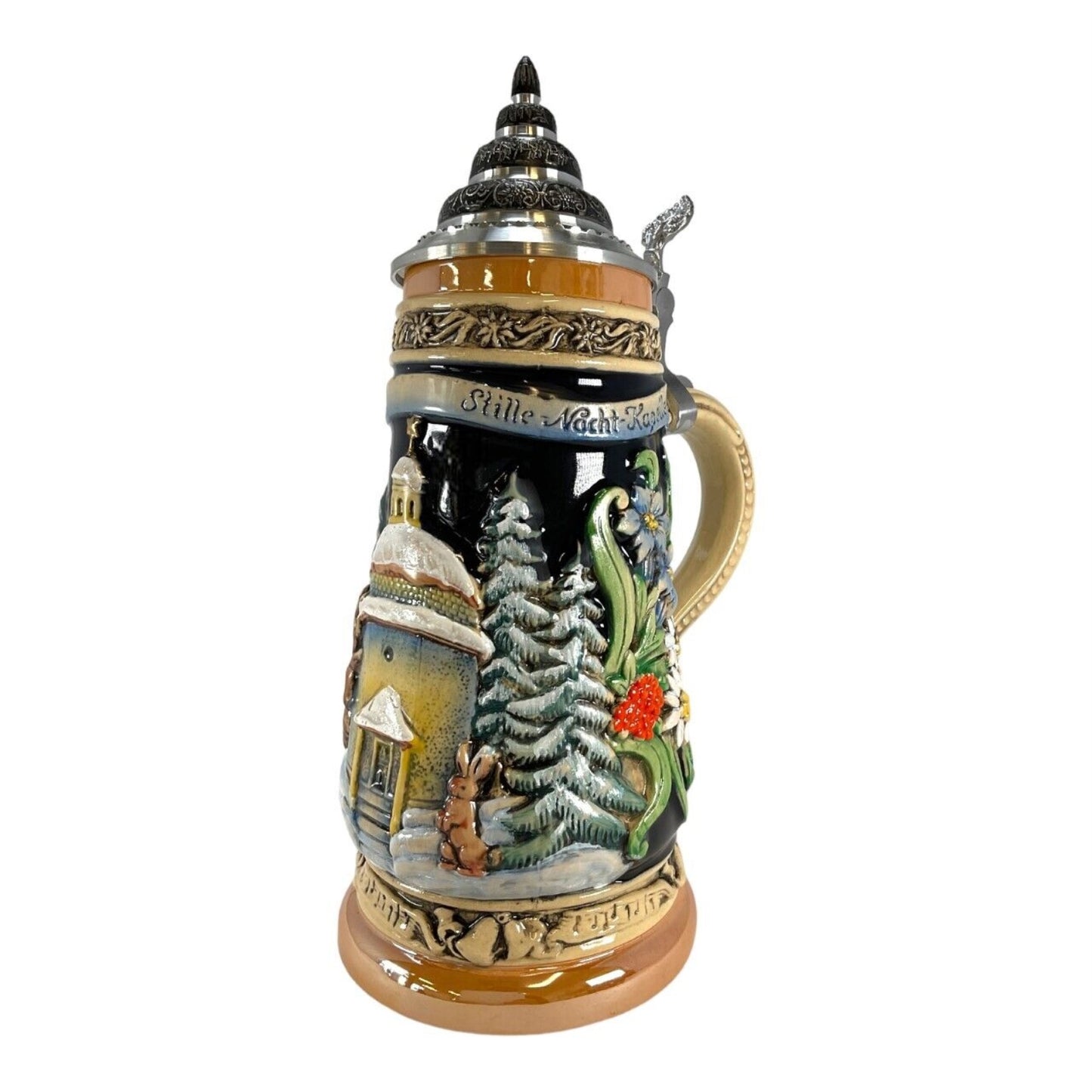 Pinnacle Peak Trading Silent Night Chapel LE German Stoneware Christmas Beer Stein .5 L Made Germany by King Werks