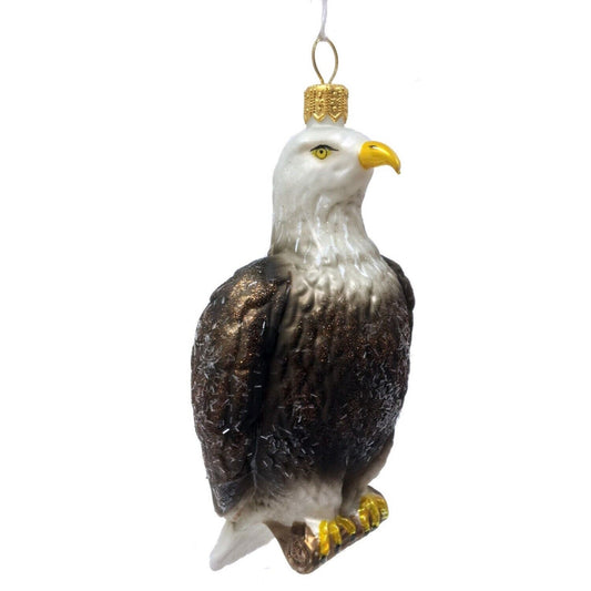 Bald Eagle Bird Polish Glass Christmas Tree Ornament Wildlife Animal Decoration