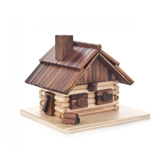 Pinnacle Peak Trading Wood Hunting Log Cabin German Christmas Incense Smoker Made in Germany