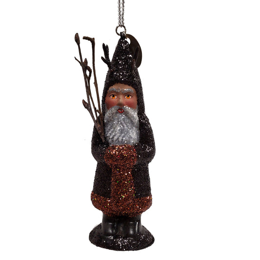 Pinnacle Peak Trading Company Ino Schaller Krampus Holding Sticks German Paper Mache Christmas Ornament