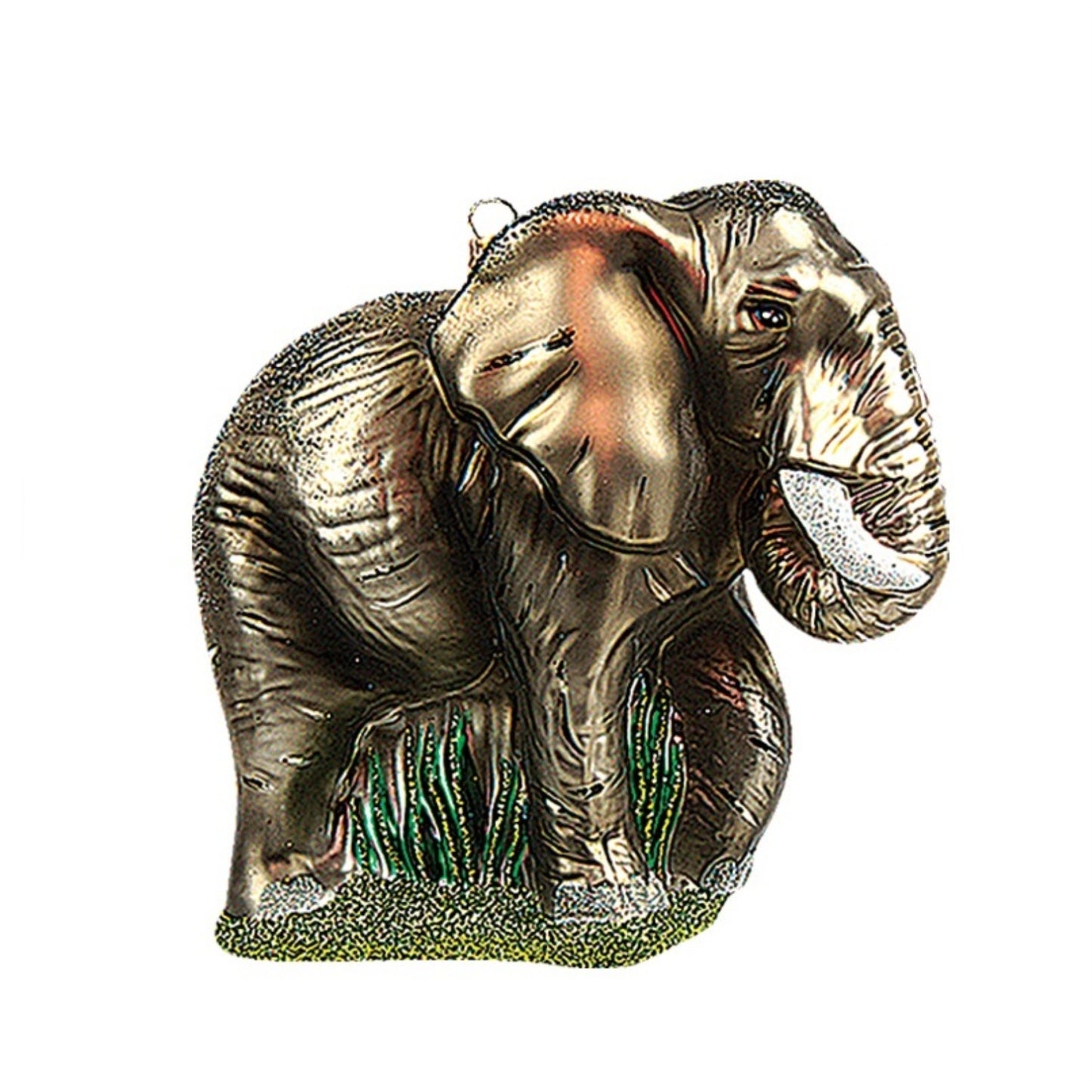 Large Elephant Polish Mouth Blown Glass Christmas Ornament Tree Decoration