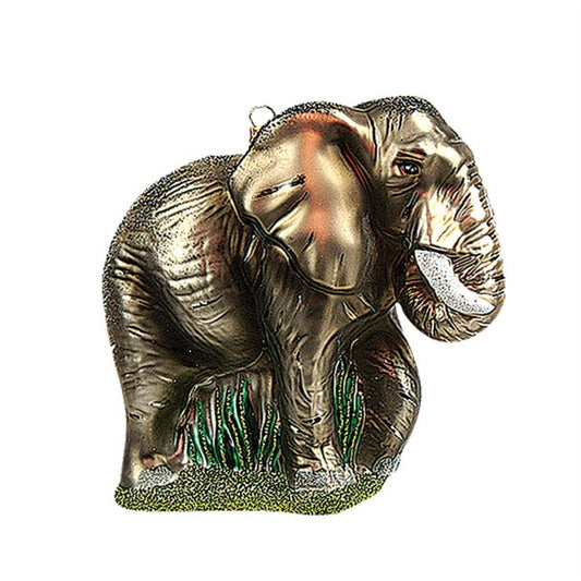Large Elephant Polish Mouth Blown Glass Christmas Ornament Tree Decoration