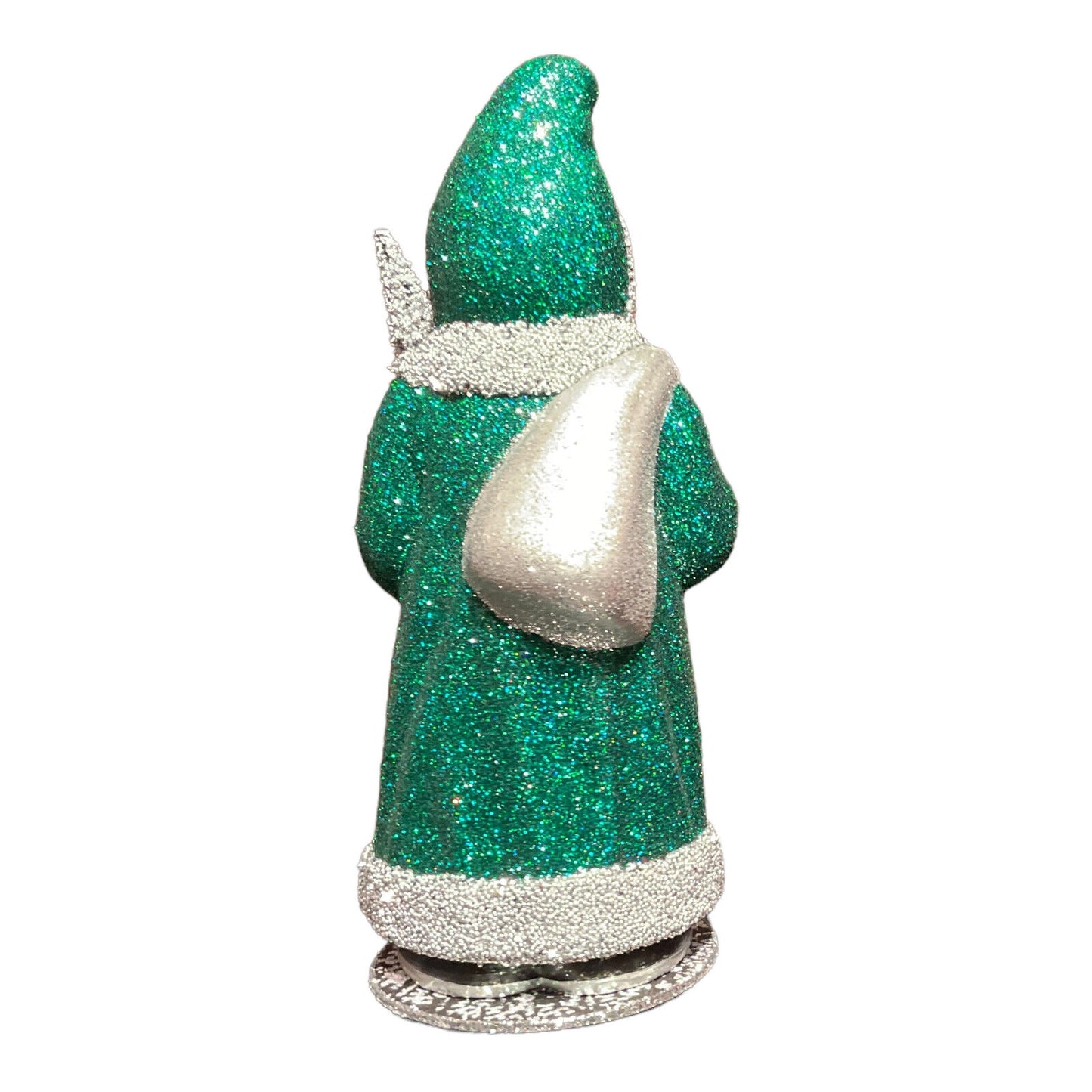 Ino Schaller Emerald Evergreen Santa German Paper Mache Candy Container