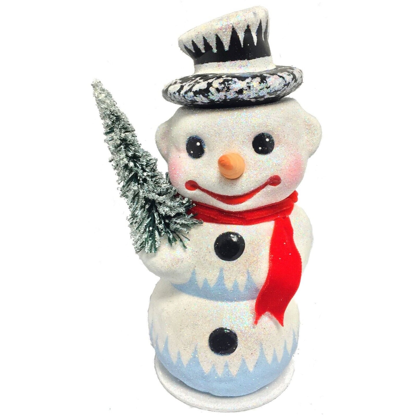 Ino Schaller Jolly Happy Soul Snowman German Paper Mache Candy Container