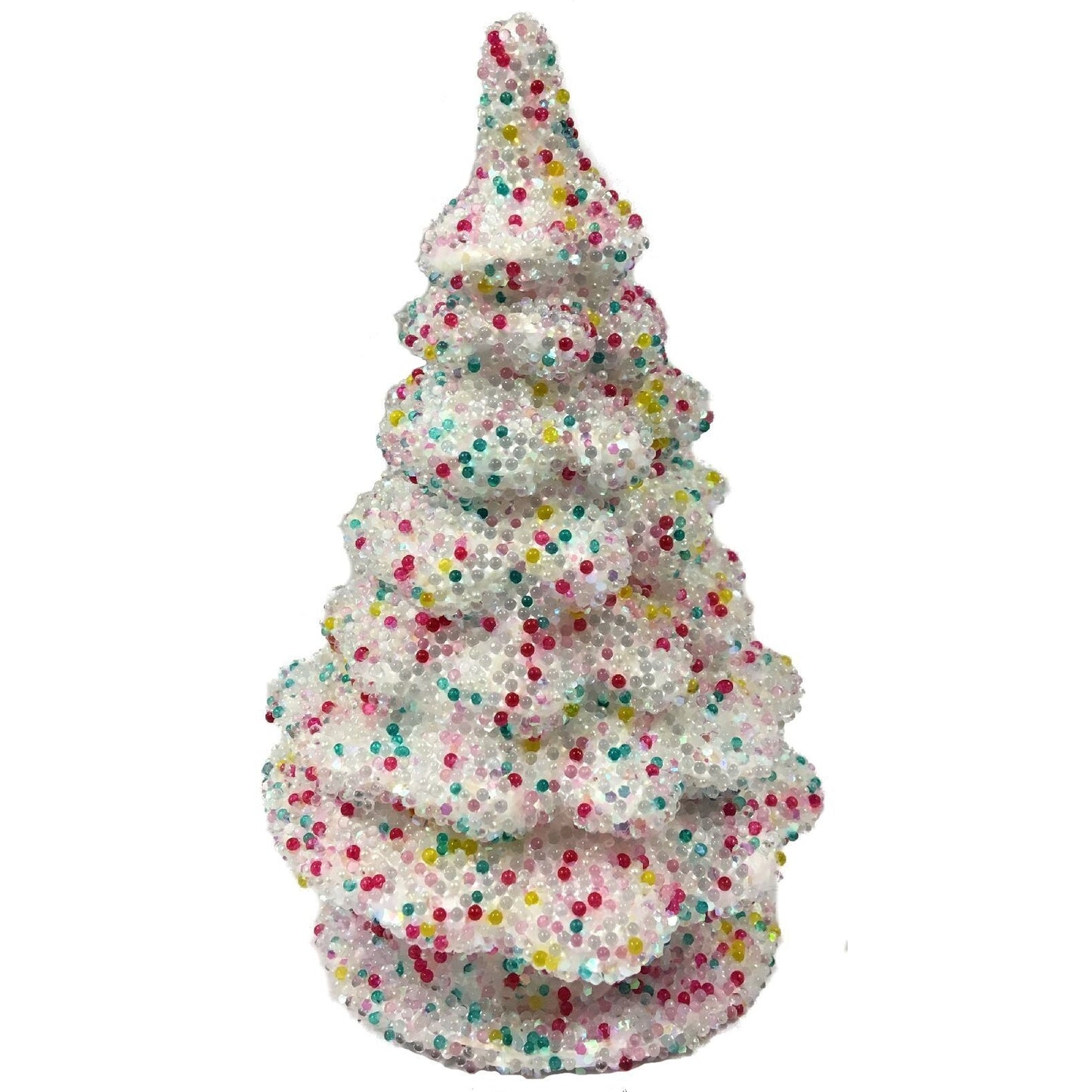 Ino Schaller Small Sugarbead Christmas Tree German Paper Mache Candy Container