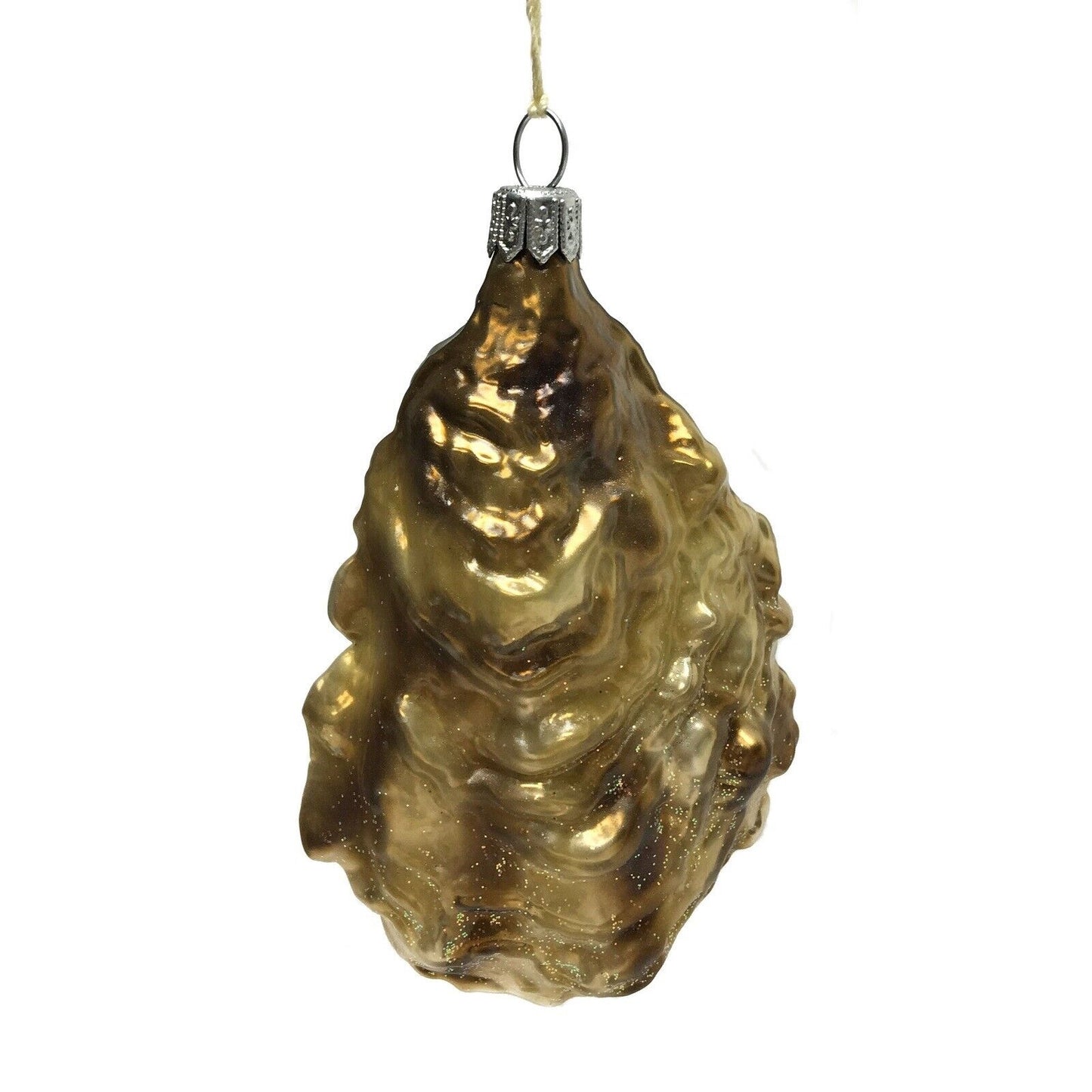 Pinnacle Peak Trading Oyster with Pearl Polish Glass Christmas Tree Ornament Food Decoration Poland