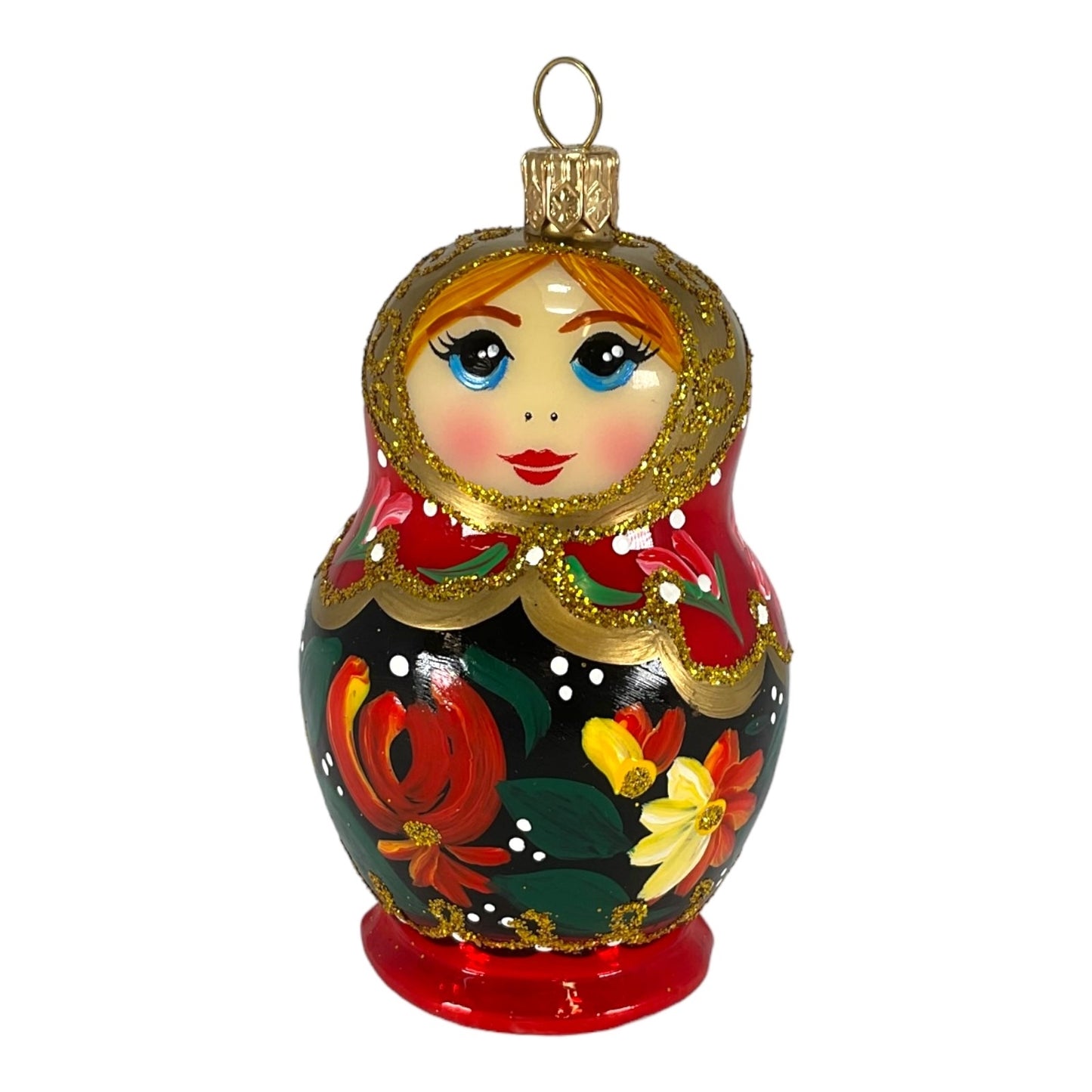 Pinnacle Peak Trading Matryoshka Nesting Doll Polish Glass Christmas Ornament Made Poland