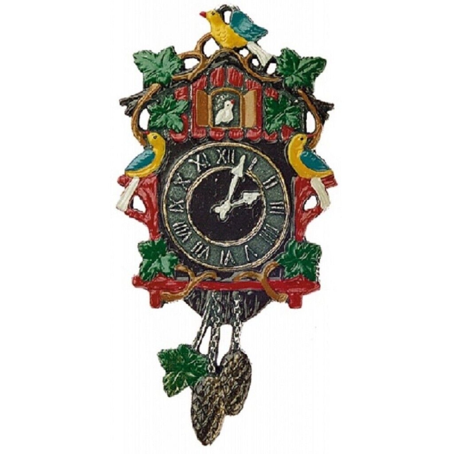 Cuckoo Clock German Pewter Christmas Tree Ornament Decoration Made in Germany