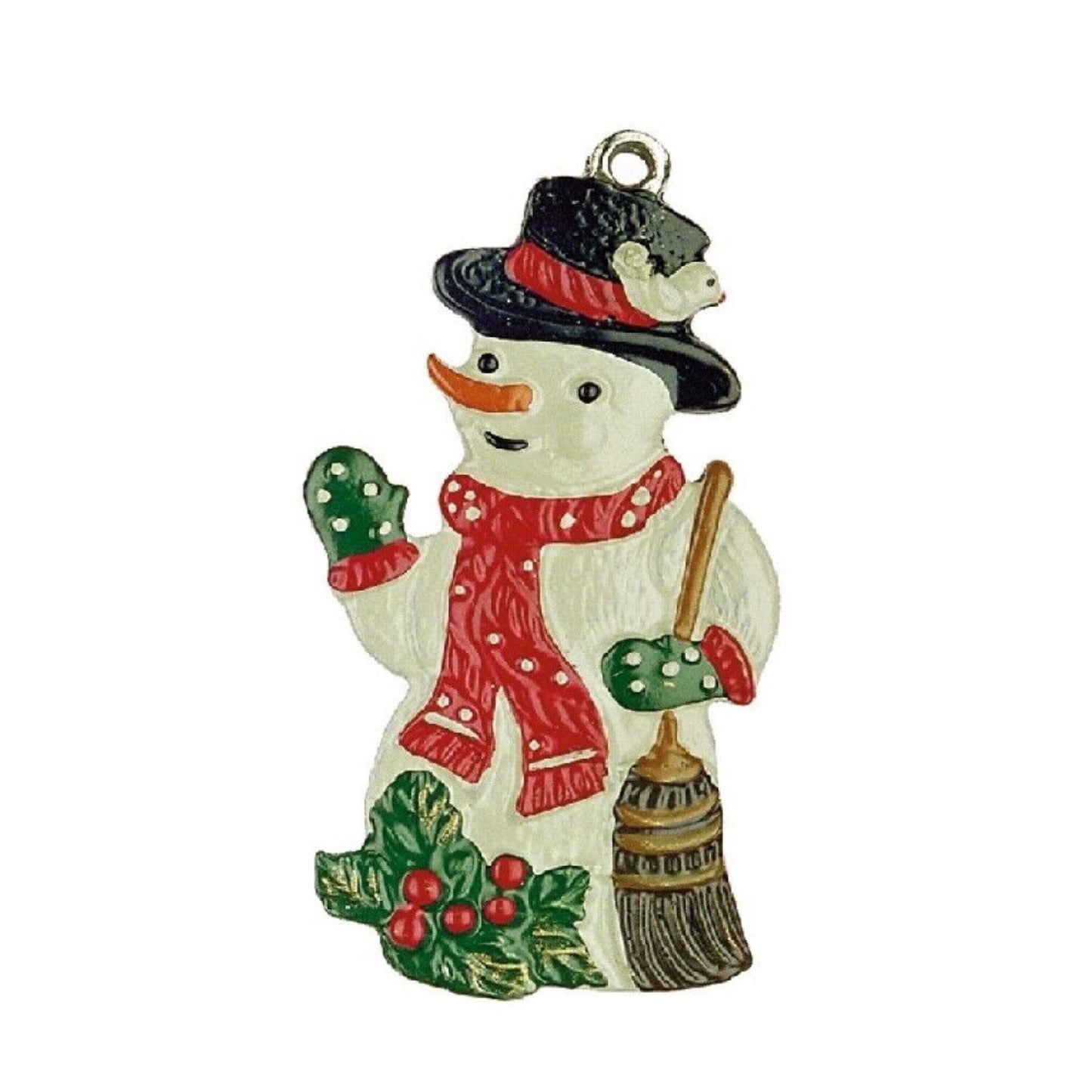 Snowman German Pewter Christmas Tree Ornament Decoration Made in Germany New