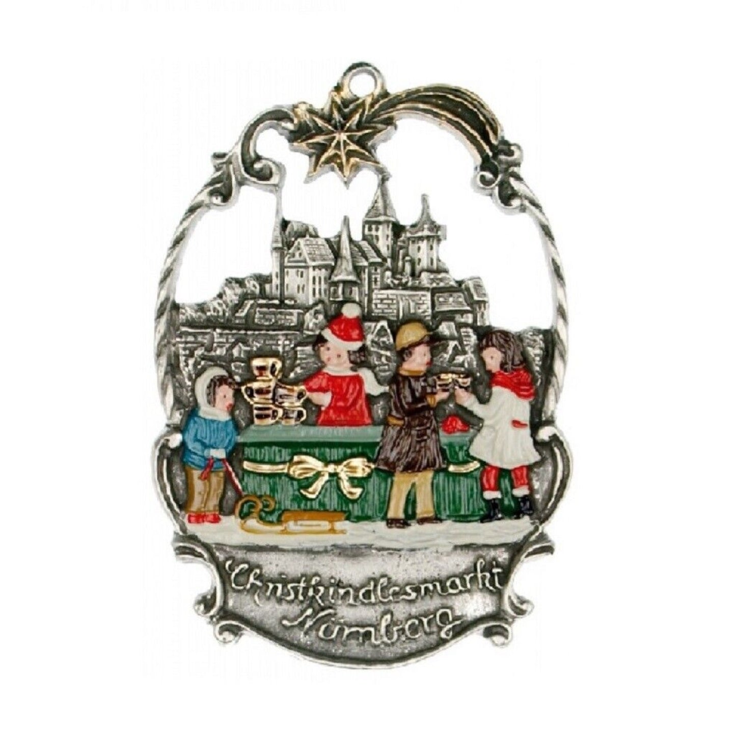 Christmas Market in Nuremberg German Pewter Ornament Nurnberg Decoration