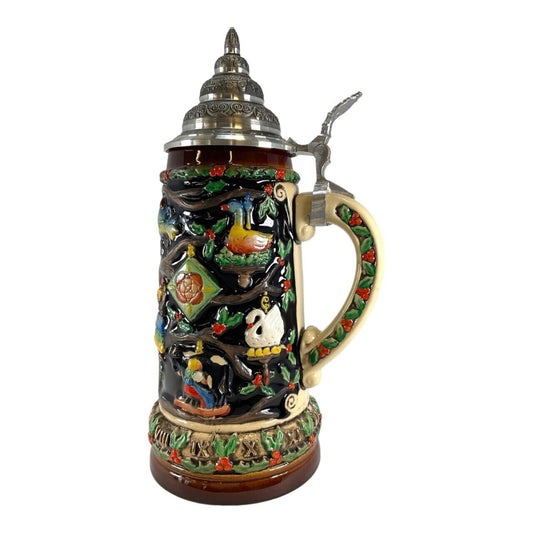 12 Days of Christmas LE German Beer Stein .75L Mug Handcrafted in Germany