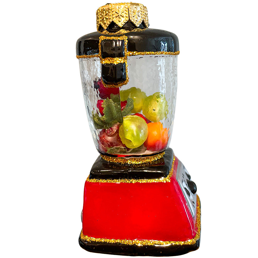 Pinnacle Peak Trading Red Blender Kitchen Polish Glass Christmas Tree Ornament