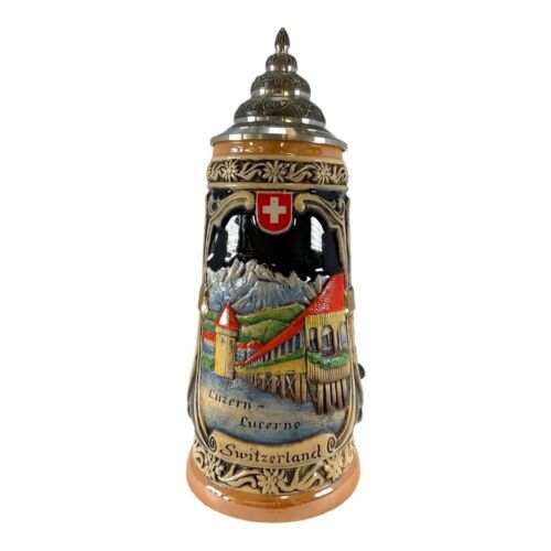 Pinnacle Peak Trading Company LE Lucerne Switzerland German Beer Stein .5L One New Mug Made in Germany