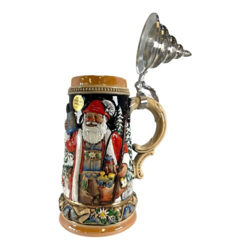 Authentitec Alpine Santa Silent Night Chapel LE German Christmas Beer Stein One Mug Germany