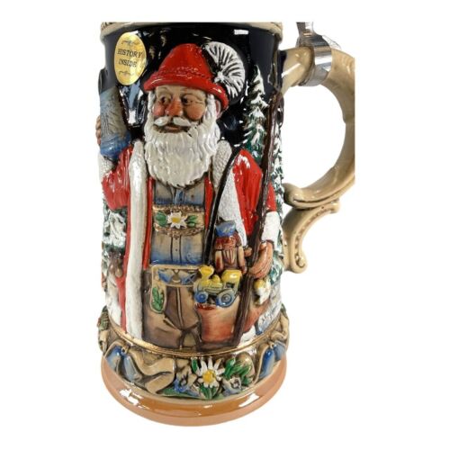 Authentitec Alpine Santa Silent Night Chapel LE German Christmas Beer Stein One Mug Germany