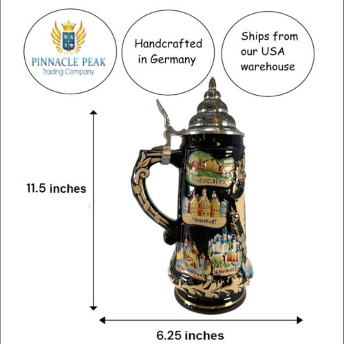 Pinnacle Peak Trading Company Heidelberg Germany LE German Beer Stein .5L Made in Germany One New Mug