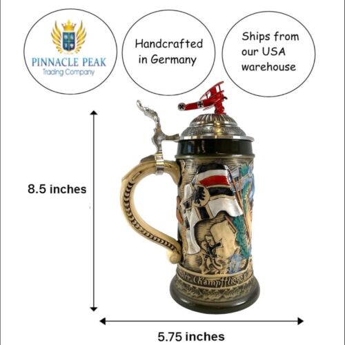 Pinnacle Peak Trading Company Red Baron German Beer Stein .5L Limited Edition Made in Germany ONE Mug New