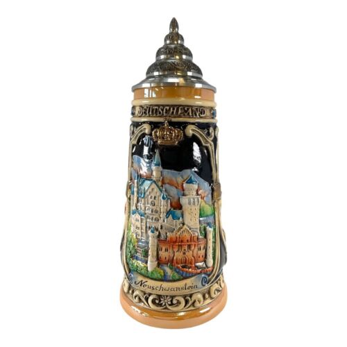 Neuschwanstein Castle LE Relief German Beer Stein .5L Bavaria Germany ONE Mug