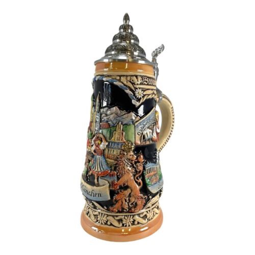 Munich Landmarks LE German Beer Stein .5 L Oktoberfest Bavaria Germany ONE Mug