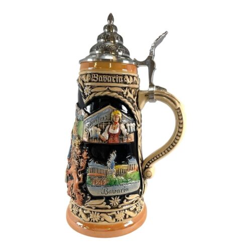 Munich Landmarks LE German Beer Stein .5 L Oktoberfest Bavaria Germany ONE Mug