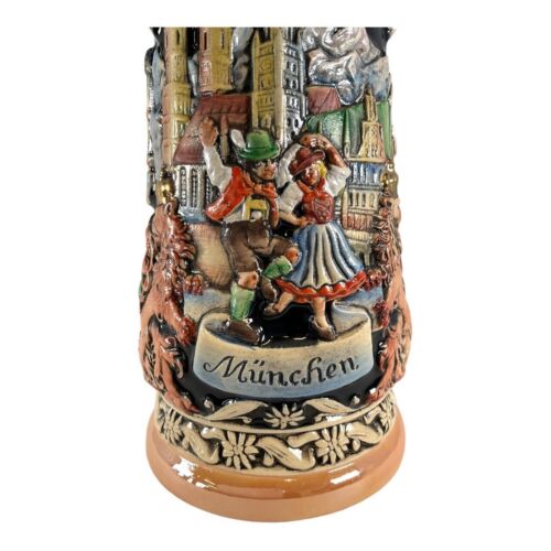 Munich Landmarks LE German Beer Stein .5 L Oktoberfest Bavaria Germany ONE Mug