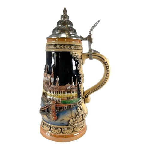 Budapest Hungary Parliament Building LE Germany Beer Stein .25 L Made in Germany