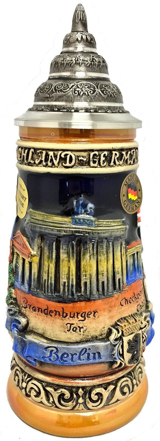 Berlin Relief Brandenburg Gate LE German Beer Stein .3 L Made in Germany