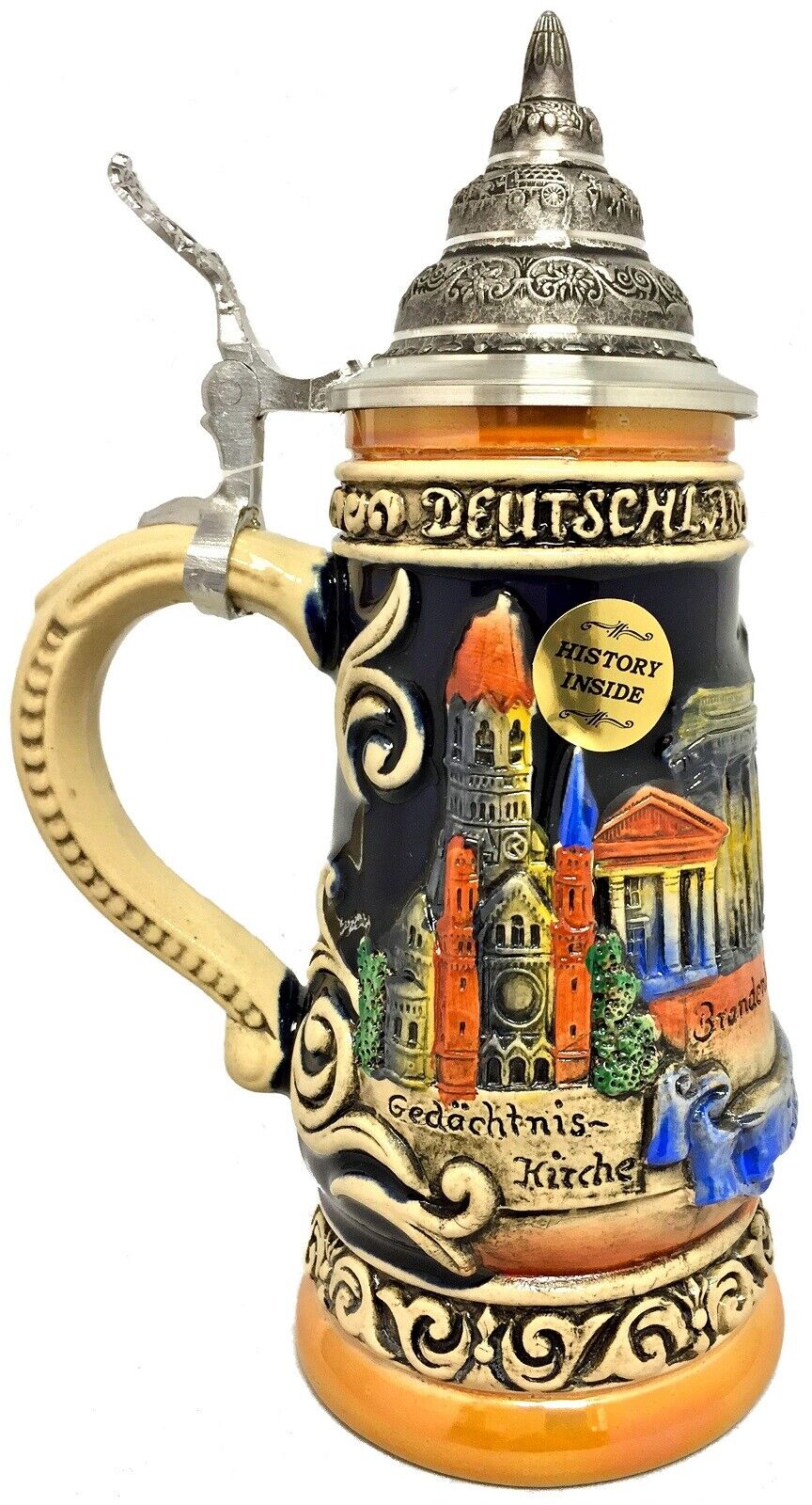 Berlin Relief Brandenburg Gate LE German Beer Stein .3 L Made in Germany