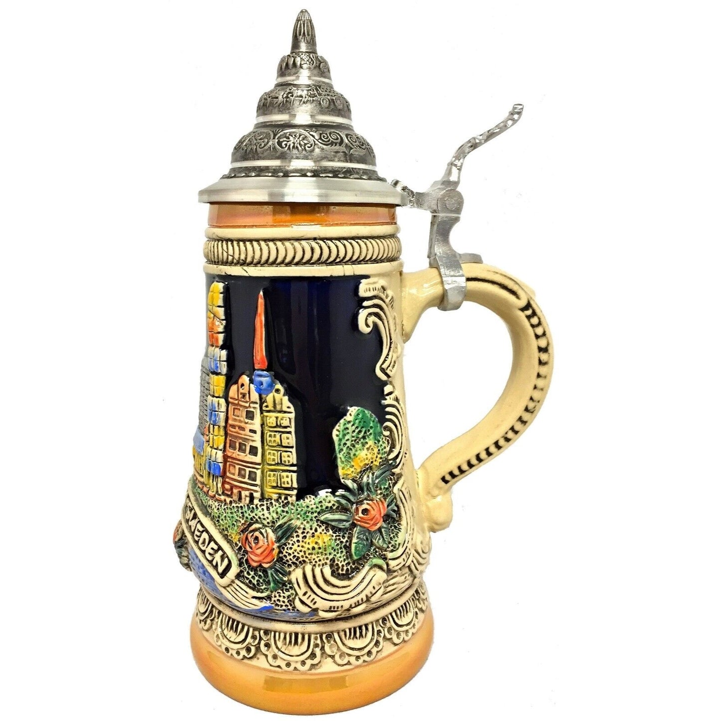 Pinnacle Peak Trading Stockholm Sweden Scandinavia Relief LE German Beer Stein .25 L Made in Germany by King Werks