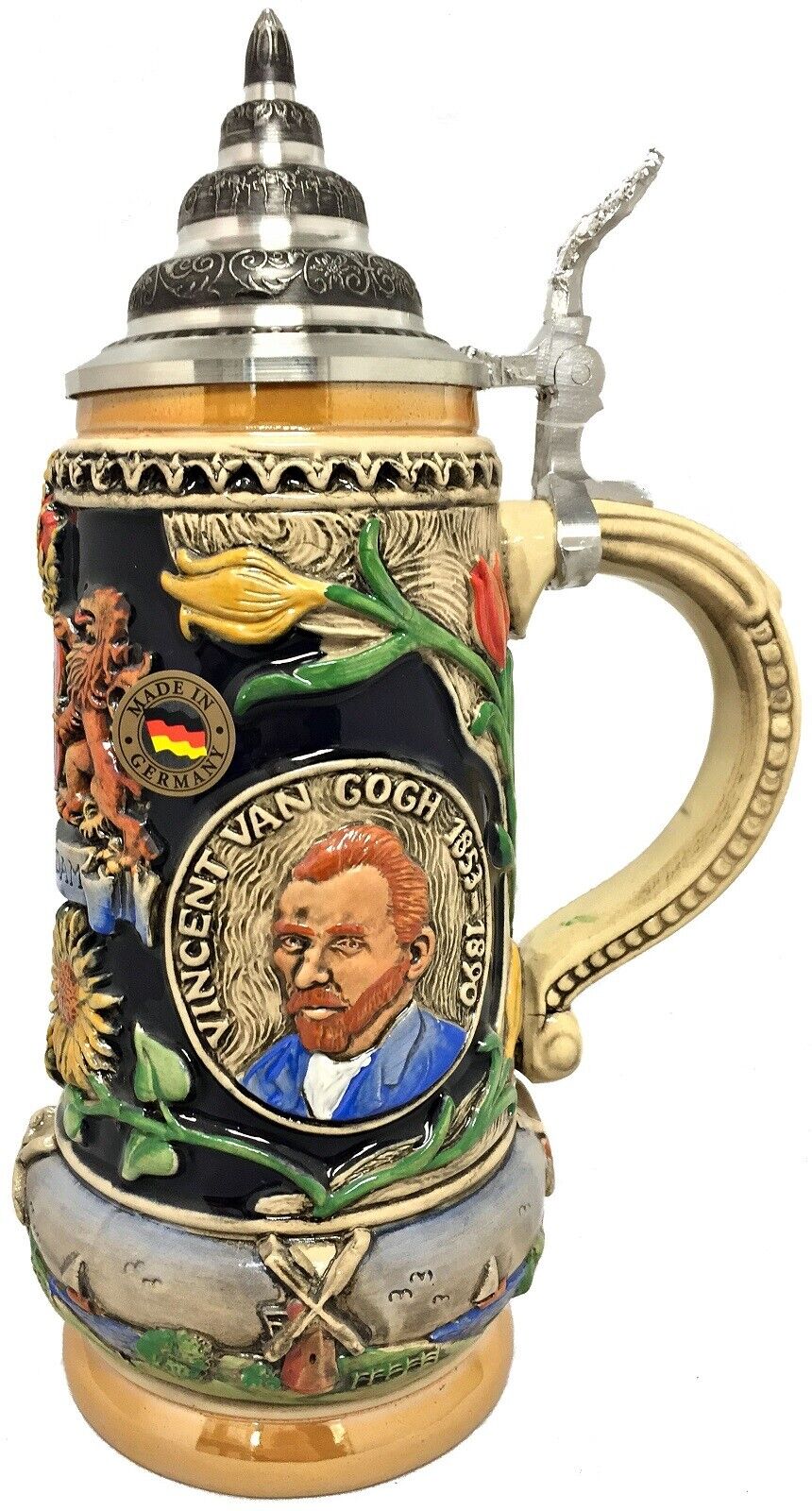 Amsterdam Rembrandt and Vincent Van Gogh Painters LE German Beer Stein .5 L