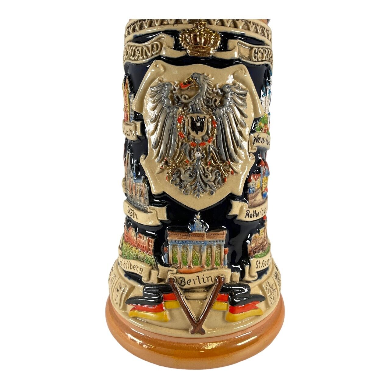 Deutschland Germany Eagle City Panorama LE German Stoneware Beer Stein .75 L