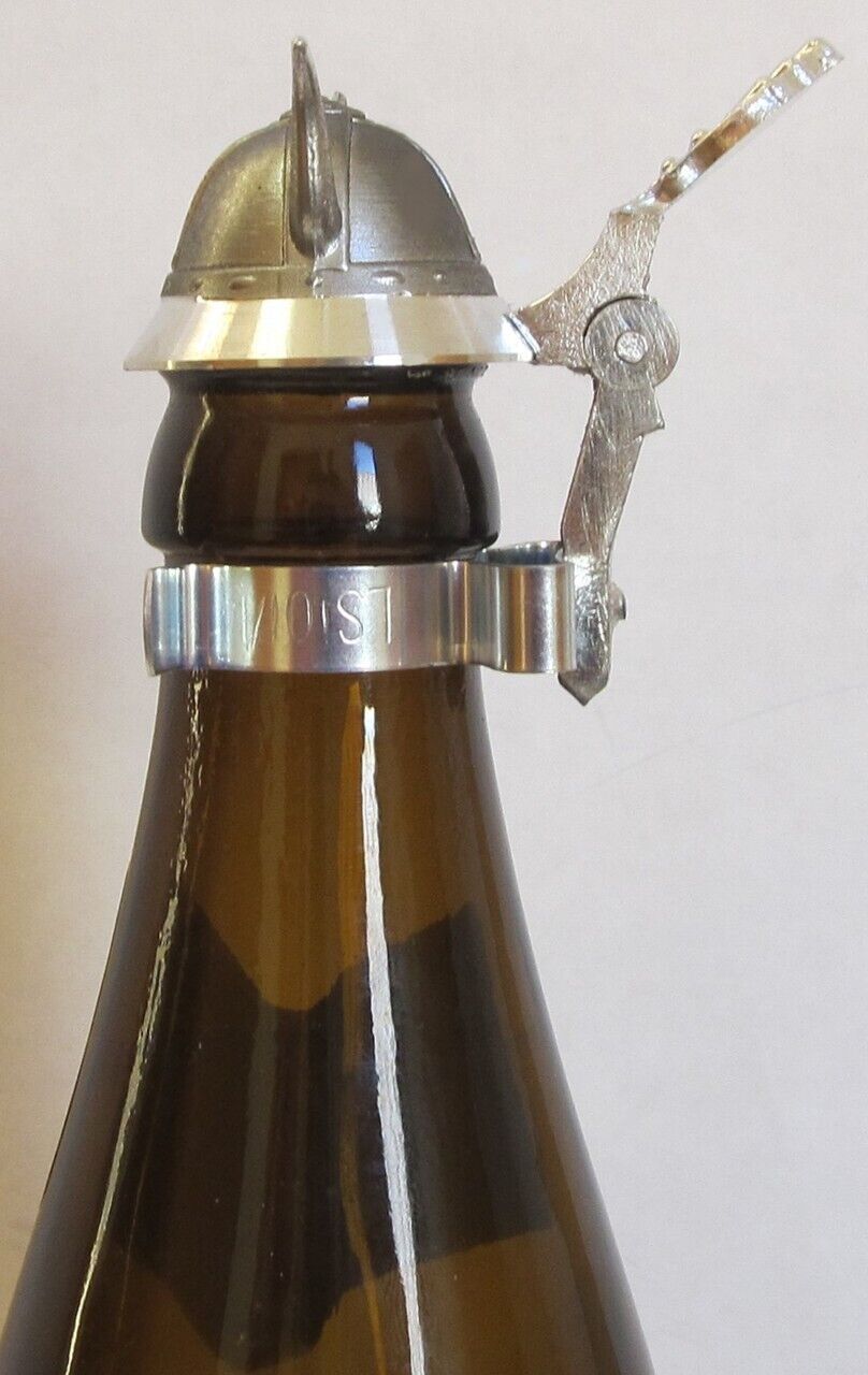 Viking Horn Helmet Beer Bottle Topper German Pewter Lid Made in Germany