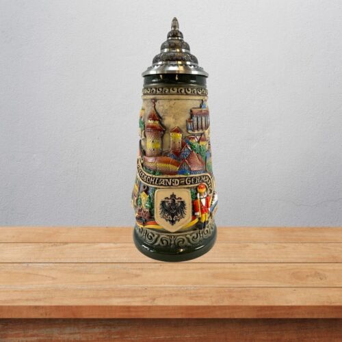 Germany City Panorama Rustic LE Stoneware Beer Stein .5 L Made in Germany