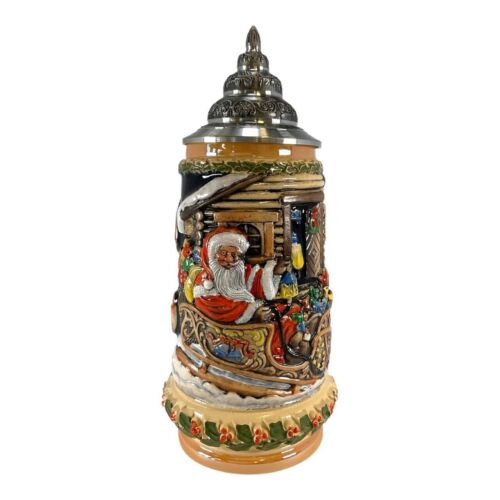 Pinnacle Peak Trading Santa's Sleigh LE German Christmas Beer Stein .5L Mug Made in Germany