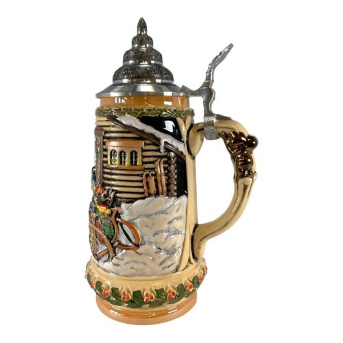 Pinnacle Peak Trading Santa's Sleigh LE German Christmas Beer Stein .5L Mug Made in Germany