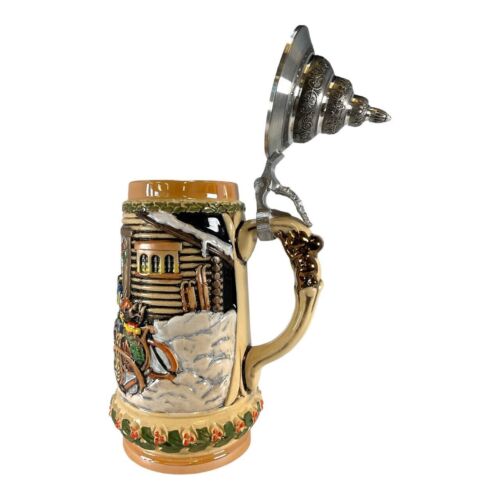 Pinnacle Peak Trading Santa's Sleigh LE German Christmas Beer Stein .5L Mug Made in Germany