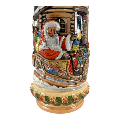 Pinnacle Peak Trading Santa's Sleigh LE German Christmas Beer Stein .5L Mug Made in Germany