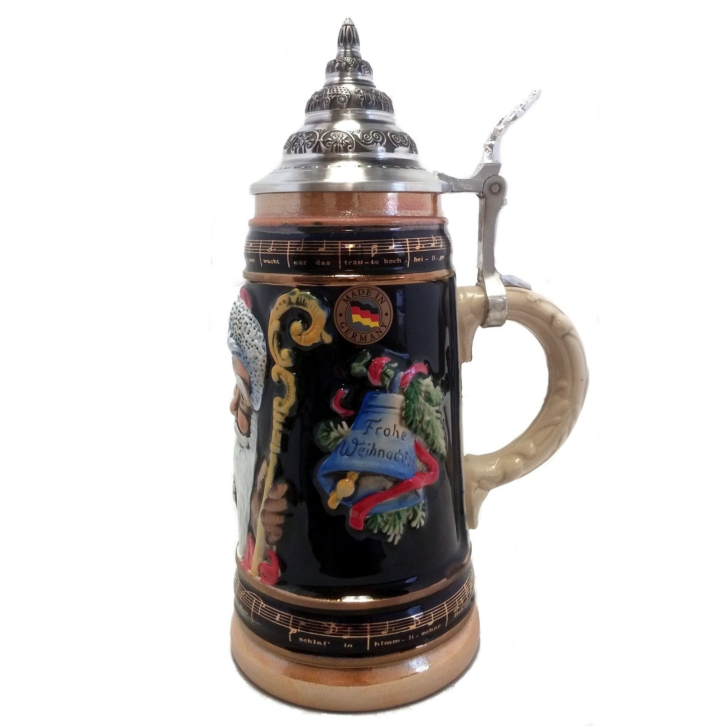 Pinnacle Peak Trading Old World Santa LE German Christmas Beer Stein .5L Made in Germany Mug