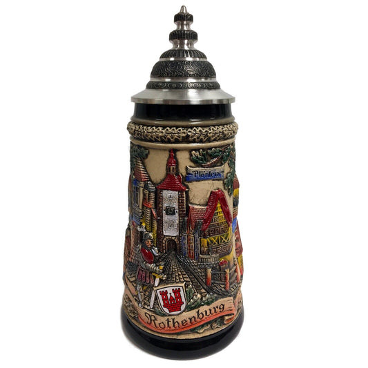 City of Rothenburg Panorama LE Stoneware German Beer Stein .5 L Made in Germany